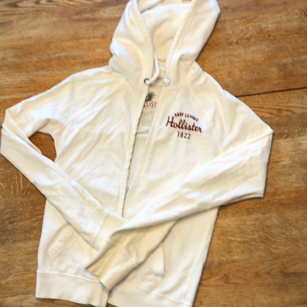 Cream zip up hoodie